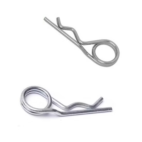 R Clip Double Loop Wire Form Front